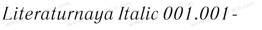 Literaturnaya Italic 001.001字体转换